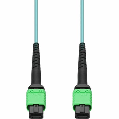 AddOn 20m MPO/APC to MPO/APC Aqua OM4 LSZH 12-Strand Fiber Patch Cable