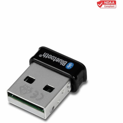 TRENDnet Micro Bluetooth 5.0 USB Adapter, Supports Basic Rate(BR), Bluetooth Low Energy(BLE), Enhanced Data Rate(EDR), 100m (328ft.) Range, Supports Windows OS, Black, TBW-110UB