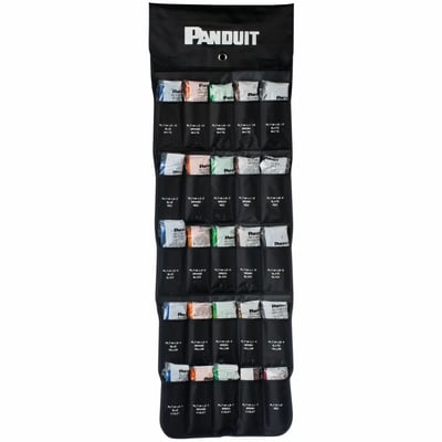 Panduit Pan-Pouch PPC25X50F Telephone Cable ID Kit, Black, Nylon/Vinyl, PK1