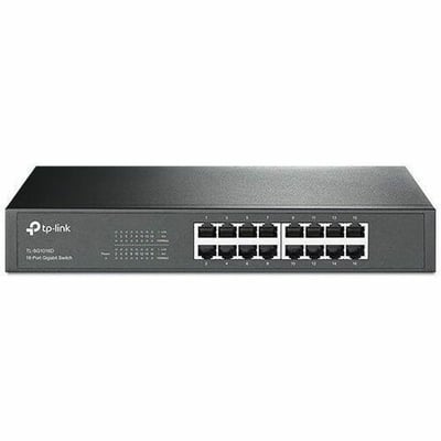 TP-LINK TL-SG1016D 10/100/1000Mbps 16-Port Gigabit 13-inch Rackmountable Switch, 32Gbps Capacity