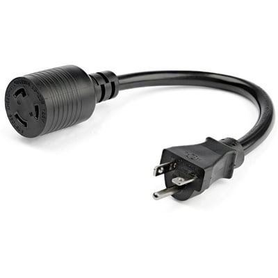 StarTech.com 1ft (30cm) Heavy Duty Extension Cord, NEMA L5-20R to NEMA 5-20P Extension Cord, 20A 125V, 12AWG, Heavy Gauge Power Cable