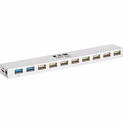 Tripp Lite by Eaton 10-Port USB 3.x (5Gbps) / USB 2.0 Combo Hub - USB Charging 2 USB 3.x & 8 USB 2.0 Ports