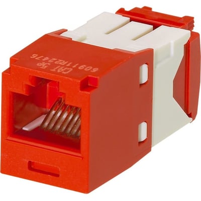 MOD CAT5E UTP 8P 8W TG STYLE RED PK24