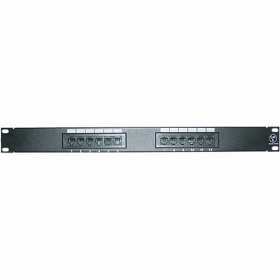 4XEM 12 Port CAT6 Rackmount Patch Panel