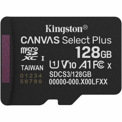 128GB MICSDXC CANVAS SELECT PLUS GEN3 150R A1 SINGLE PACK W/O