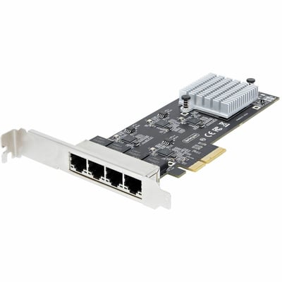 StarTech.com 4-Port 2.5G NBASE-T PCIe Network Card, Computer Network Card Interface, Intel I225-V, Quad-Port Ethernet, Multi-Gigabit NIC