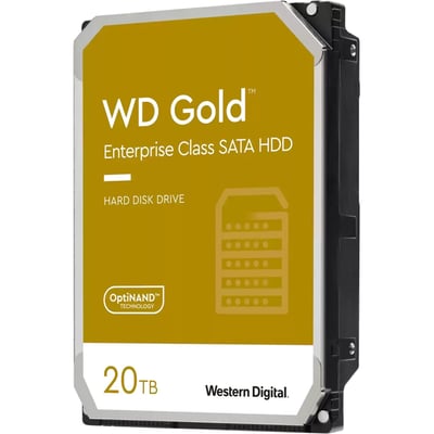 Western Digital Gold WD201KRYZ 20 TB Hard Drive - 3.5" Internal - SATA (SATA/600) - Conventional Magnetic Recording (CMR) Method