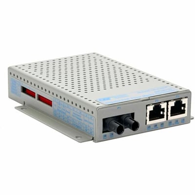 10/100/1000 2XRJ-45 POE 60W CON VERTER ST SM 1310 12KM AC -40-60C