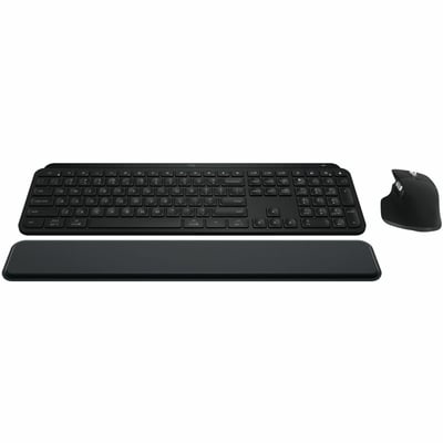 Logitech MX Keys S Combo - Performance Wireless Keyboard and Mouse with Palm Rest