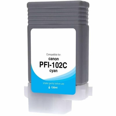 WF Non-OEM New Cyan Wide Format Ink Cartridge for Canon PFI-102 (0896B001)