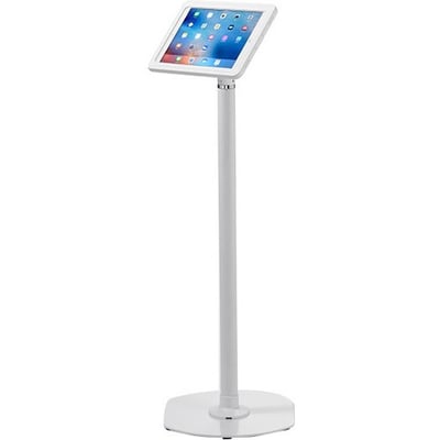 ArmorActive Pipeline Kiosk 42 in with Echo for iPad Pro 12.9 in White with Baseplate