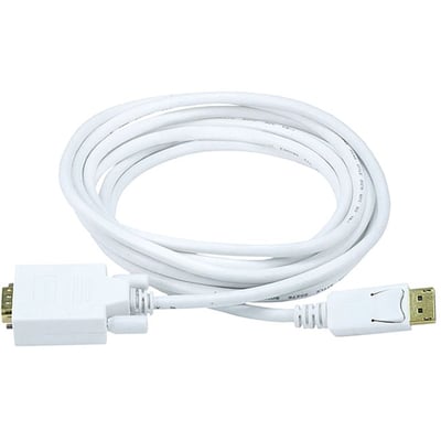 DISPLAYPORT TO VGA CABLE - WHITE 10FT