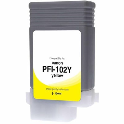 WF Non-OEM New Yellow Wide Format Ink Cartridge for Canon PFI-102 (0898B001)