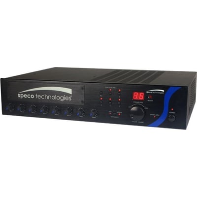 60W PA MIXER AMPLIFIER WITH MODULE BAY- NCLUDES IR REMOTE AND RACK-MOUNTING KIT