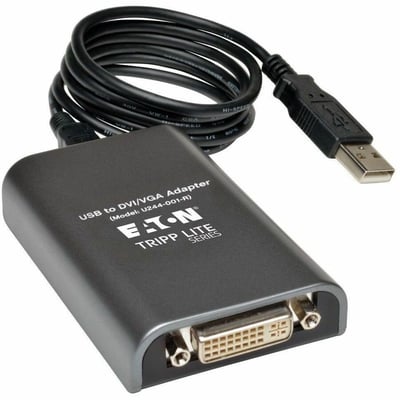 Eaton Tripp Lite Series USB 2.0 to DVI/VGA External Multi-Monitor Video Card, 128 MB SDRAM, 1920 x 1080 (1080p) @ 60 Hz