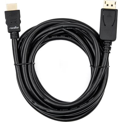 Rocstor Premium DisplayPort to HDMI converter cable M/M- 10 ft (3m) - 4K