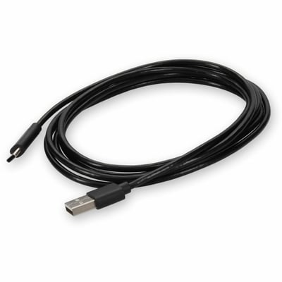 6ft (2m) USB-A 2.0 Male to USB-C 2.0 Male Black Extension Cable