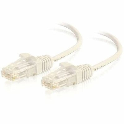 Quiktron Q-Series 28 AWG CAT6 Patch Cable, White, 8 FT
