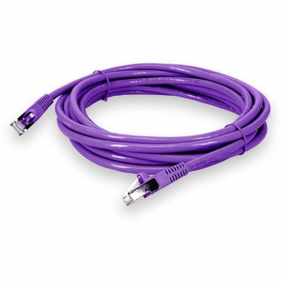 AddOn 50ft Violet CAT 6 Shielded PVC Ethernet Cable Snagless Easy Clear Boot RJ-45 M/M