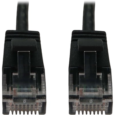 Tripp Lite by Eaton Cat6a 10G Snagless Molded Slim UTP Ethernet Cable (RJ45 M/M), PoE, Black, 6 in. (15 cm)