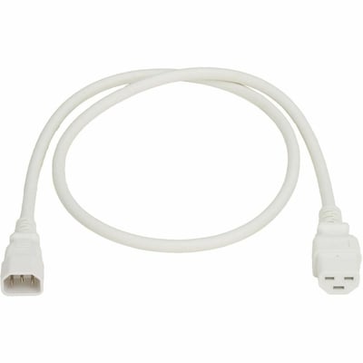 POWER CORD C14 C21 HEAVY-DUTY 15A 250V 14 AWG 2 FT. 0.6 M WHITE