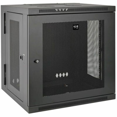 Tripp Lite by Eaton SmartRack 10U Low-Profile Switch-Depth Wall-Mount Small Rack Enclosure Hinged Back