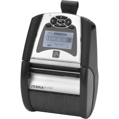 Zebra QLn320 Mobile Direct Thermal Printer - Monochrome - Portable - Label Print - Fast Ethernet - USB - Serial - Bluetooth - Wireless LAN - Battery Included