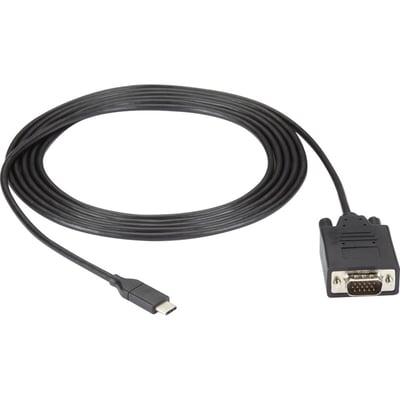 Black Box USB-C to VGA Adapter Cable, 1080p HD, 9ft