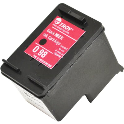 Troy Original MICR Inkjet Ink Cartridge 98 (C9364WN98) - Black - 1 Pack