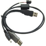 USB A MALE TO MINI USB L = 500MM + USB A MALE TO 4P 3.0MM HSG.