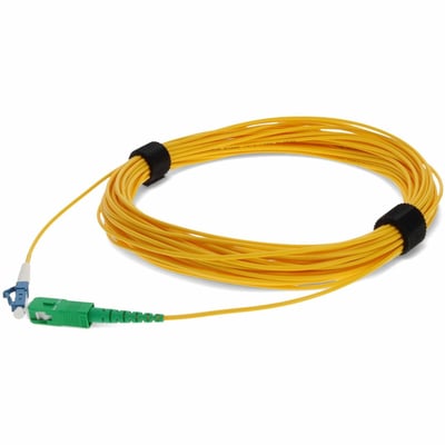 AddOn 15m ASC to LC Yellow OS2 Simplex OFNR (Riser-Rated) SMF Fiber Patch Cable