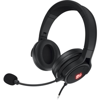 HEADSET WITH MICROPHONE, VIRTUAL 7.1 SURROUND SOUND, 50MM DRIVERS, REPLACEABLE E