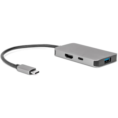 Rocstor Premium USB-C to HDMI Multiport Adapter - USB-C to HDMI/USB-C (3.1)/USB 3.0 for Audio/Video Device, Notebook, TV, Monitor, Projector, MacBook, MacBook Pro, Chromebook, iMac, Mac mini - 8" - 1 x USB-C Male to 1 x HDMI