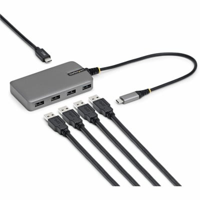 4-PORT USB-C HUB - PORTABLE USB HUB ADAPTER