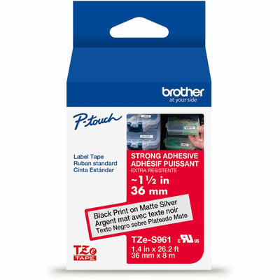 BLACK/SILVER MATTE TAPE (36MM)