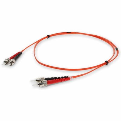 AddOn 8m ST to ST Orange OM1 Duplex OFNR (Riser-Rated) MMF Fiber Patch Cable