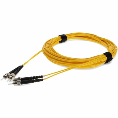 AddOn 1m ST to ST Yellow OS2 Duplex OFNR (Riser-Rated) TAA SMF Fiber Patch Cable