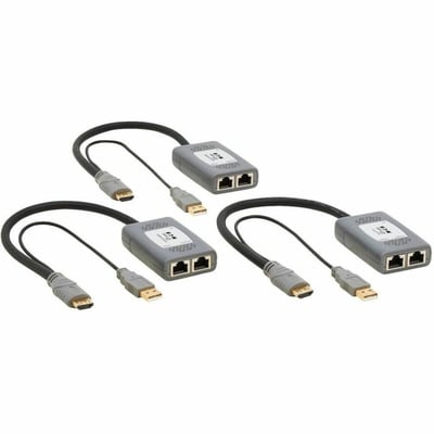 Tripp Lite by Eaton 2-Port HDMI over Cat6 Extender Kit, Pigtail Transmitter/2x Receivers, 4K 60 Hz, HDR, 4:4:4, 230 ft. (70.1 m), TAA