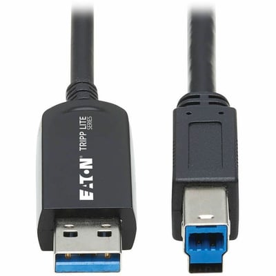 Tripp Lite by Eaton USB 3.2 Gen 1 Plenum-Rated Fiber Active Optical Cable (AOC) - 5 Gbps, (A to B M/M), Black, 30 m