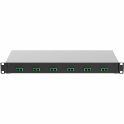 Panduit Fiber Drawer, 6 SC Duplex Adapters, APC Green
