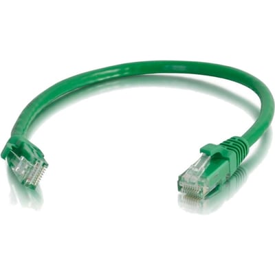 Quiktron 9FT V-Series CAT6A Snagless (UTP) Ethernet Network Patch Cable, CM Rated - Green