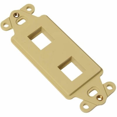 Ortronics Keystone Techchoice Rectangular Stylistics Frame,4 Port,Electrical Ivory