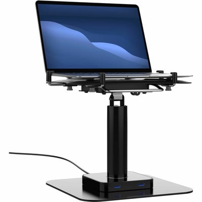 CTA Digital Laptop Desk Mount with USB Ports and Built-in Cooling Fan