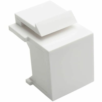 Tripp Lite by Eaton Snap In Blank Keystone Jack Insert 10 Pack White TAA 1 port