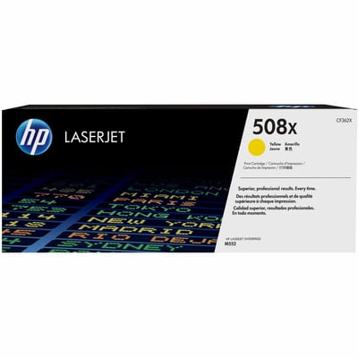 HP 508X (CF362X) Original High Yield Laser Toner Cartridge - Single Pack - Yellow - 1 Each
