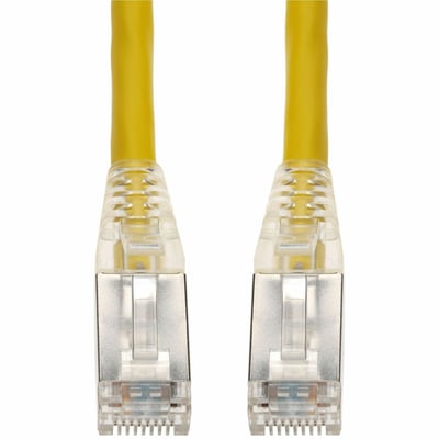 AddOn 25ft Yellow CAT 6 Shielded PVC Ethernet Cable Snagless Easy Clear Boot TAA RJ-45 M/M