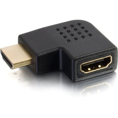 THE RIGHT ANGLE HDMI ADAPTER WITH A LEFT EXIT IS IDEAL FOR INSTALLATIONS IN SPAC