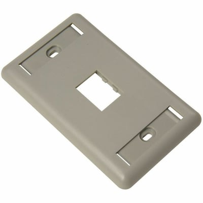 Ortronics TracJack Faceplate, One-Port (Single Gang), Plastic