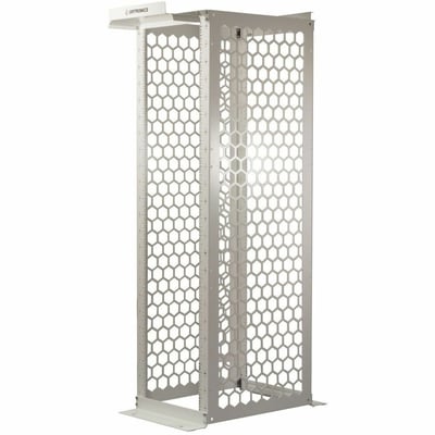 Ortronics MM20 Channel Rack, 6.5" deep, 7 ft, 45 RU, Square Hole Rails, Black