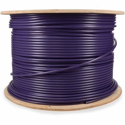 AddOn 1000ft Non-Terminated Purple CAT 6 Shielded Plenum-Rated Bulk Cable